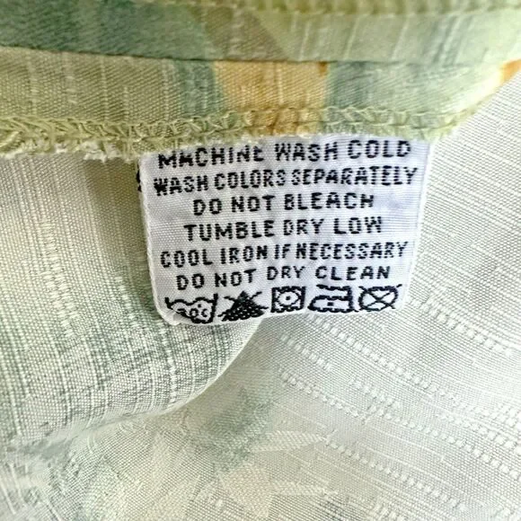 Tommy Bahama Mens XXL Silk Shirt Gray Floral Banana Leaf Aloha Camp Relaxed Fit - Picture 8 of 10